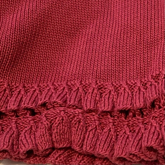 Vtg Renattoni Girls Hand Made Cardigan/ Crocheted Trim, Farm House Button Down - Picture 6 of 8